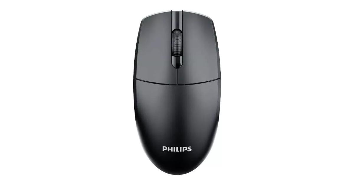 Philips M347 Ergonomic Design Wireless Mouse With 2.4GHz Connection - Black