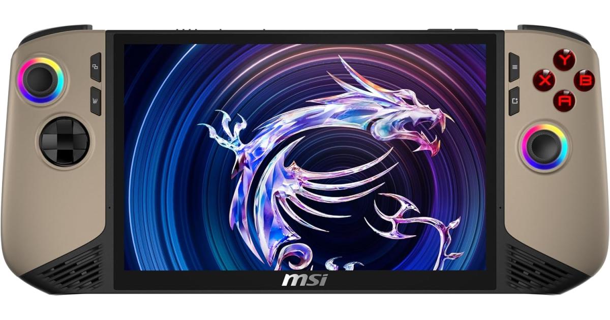 MSI Claw 8 AI+ (2025) A2VM Copilot+ PC Gaming Handheld Intel® Ultra 7 Gen II 258V 8-Core NPU For Faster AI Acceleration w/ Intel® Arc™ GPU & 8” Touch 120Hz Display , Sandstorm