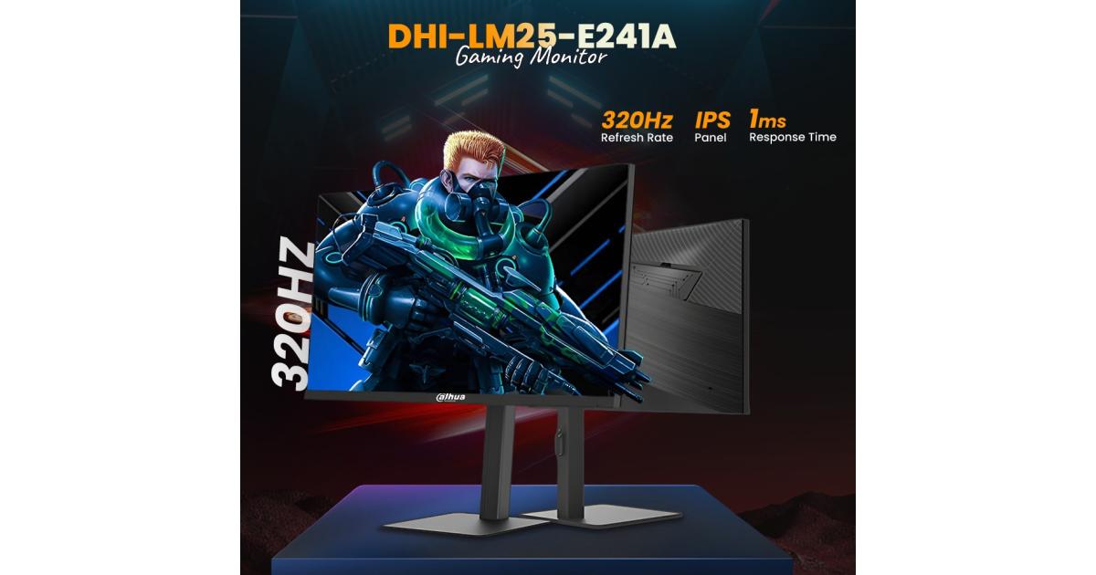 DAHUA LM25-E241A 25” IPS Full HD up to 320Hz 1ms Ultra-Thin 95% DCI-P3 300nits Adaptive Sync Hight Adjustable Stand w/ 2x Display Port & 2x HDMI 2.1 Interface , Black