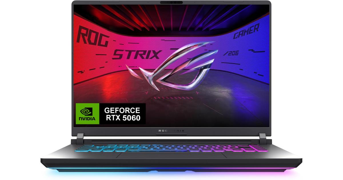 ASUS ROG Strix G16 (2025) G614PH NEW 9Gen AMD Ryzen™ 9 8940HX 16-Cores w/ Nvidia RTX 5050 8GB DDR7 & 16" IPS 165Hz Display - Eclipse Gray