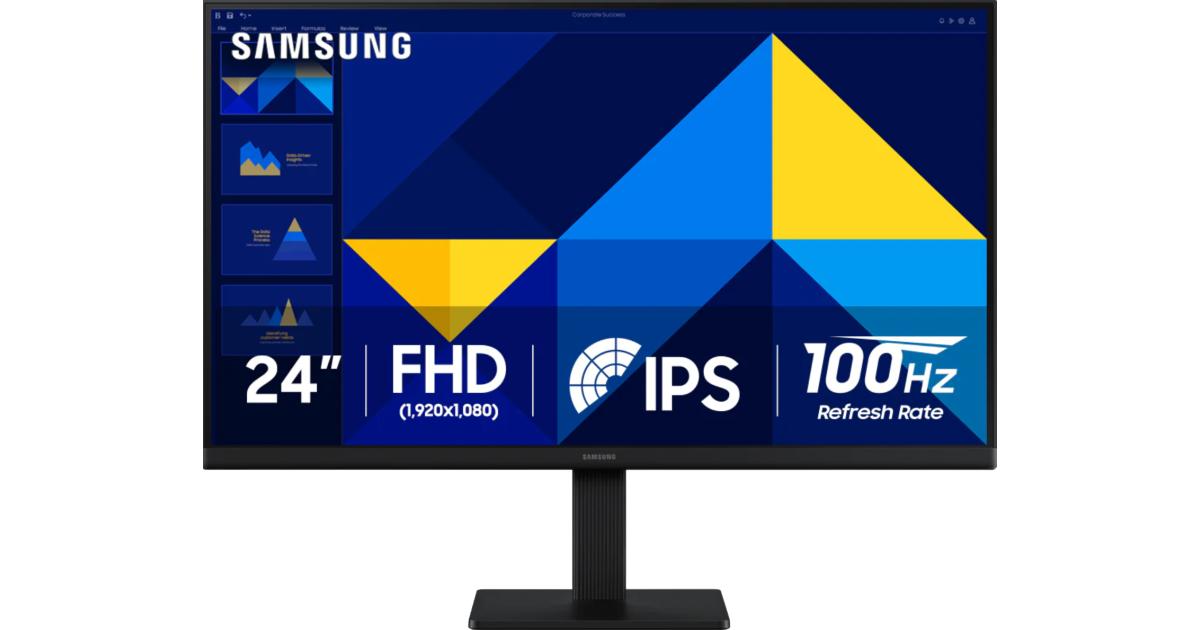 SAMSUNG S3 S30GD Essential 24" IPS Full HD 100Hz Eye-Save & Flicker-Free Technology VGA & HDMI , Black