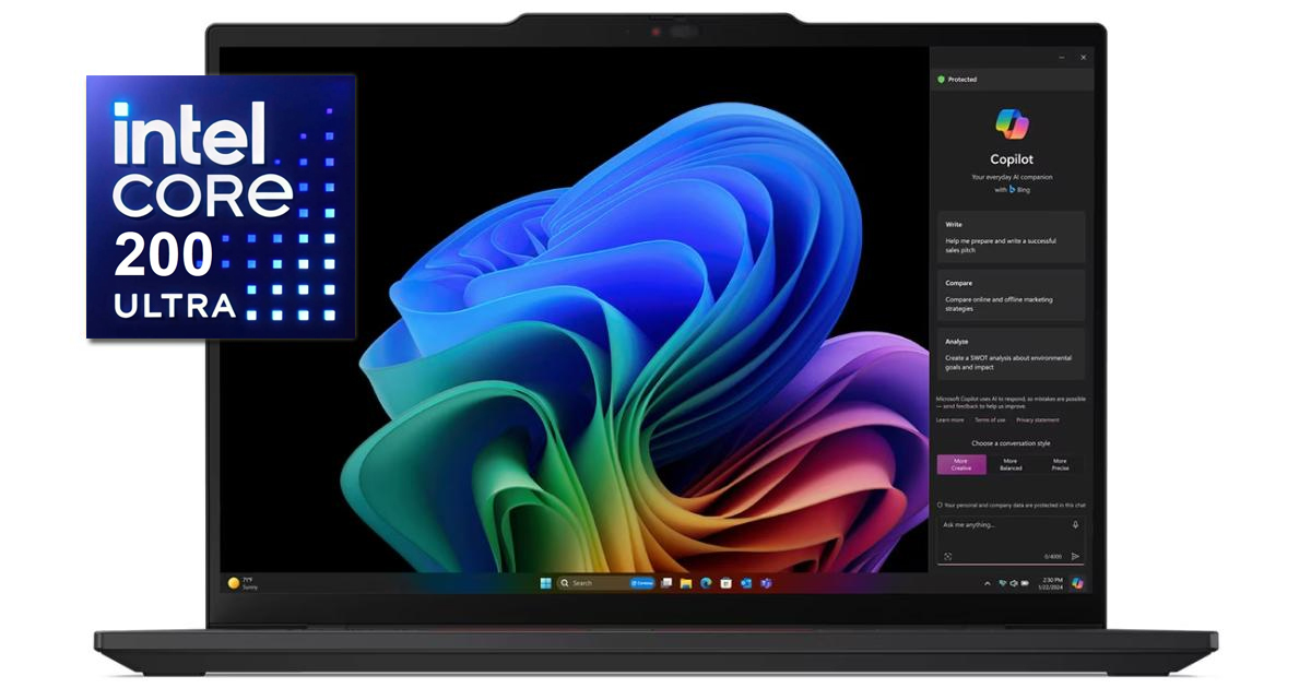 لابتوب Lenovo ThinkPad T14 Gen 6 (2026) Intel® Ultra 5 Gen II 256V 8-Core Extreme Battery Life Enterprise Class w/ DDR5X 8533Mhz Memory - Black