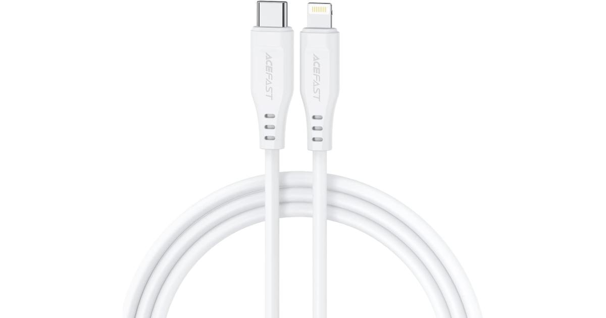 ACEFAST C3-01 USB-C To Lightning TPE Charging Data Cable 1.2M - White