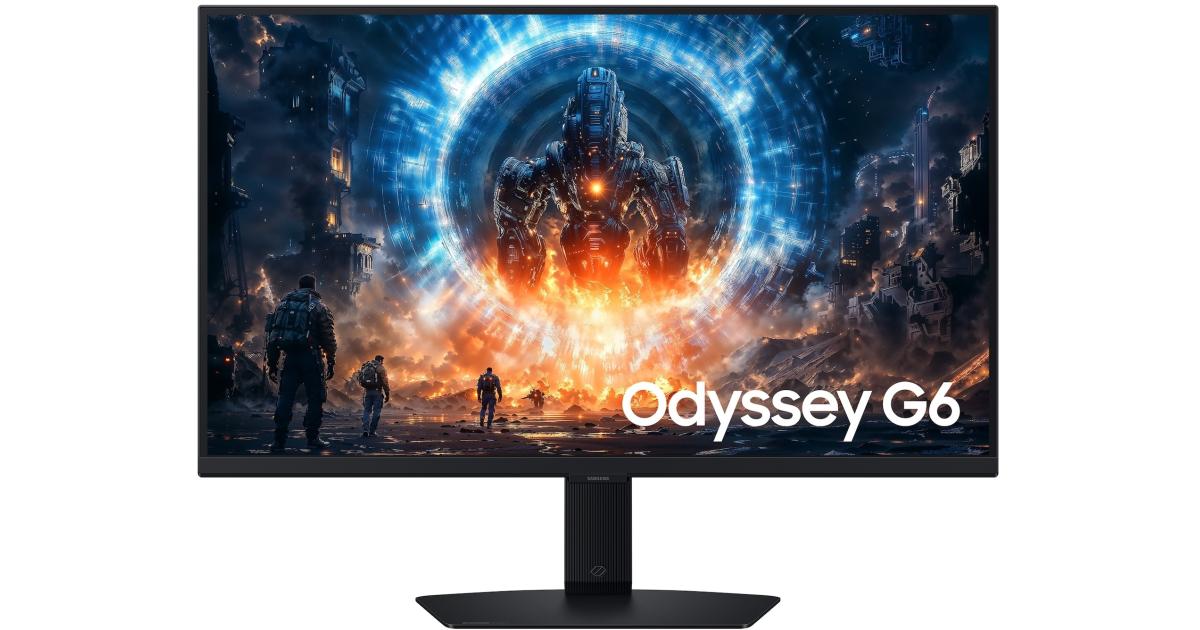SAMSUNG Odyssey G6 (G60F) 27" IPS QHD 2K 350hz 1MS HDR 400 NVIDIA G-Sync Compatible HDMI 2.1 w/ Adjustable Stand , Black