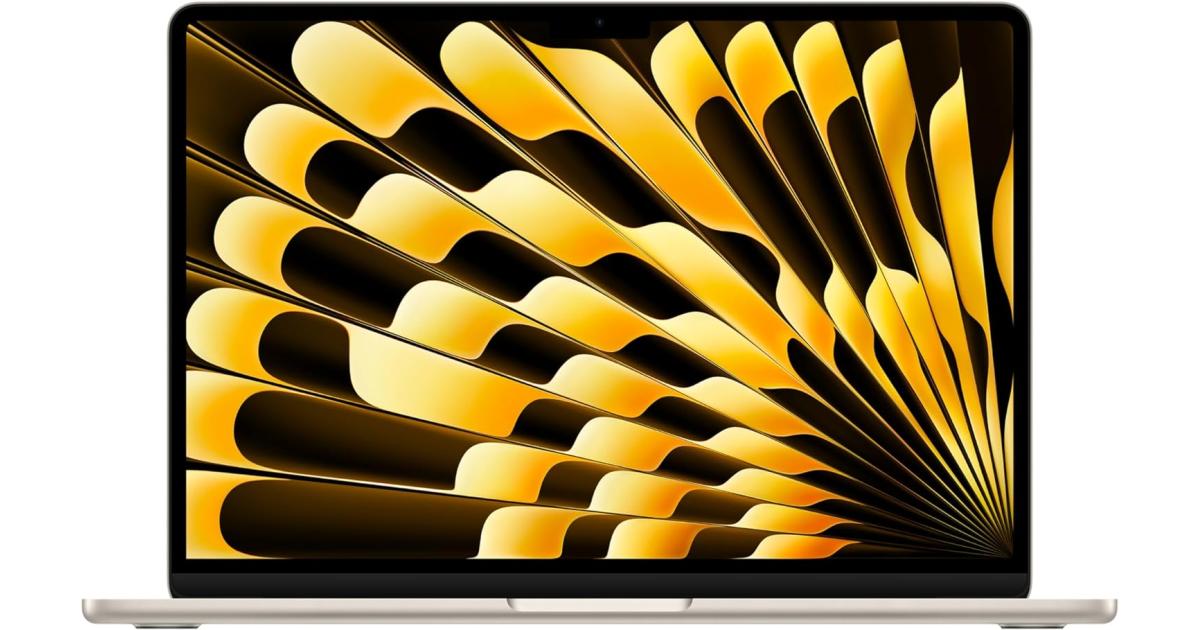 لابتوب آبل MacBook Air Apple NEW 13 (2025) Apple M4 (512GB/16GB) 10‑Core CPU & 10‑Core GPU Retina True Tone , Starlight