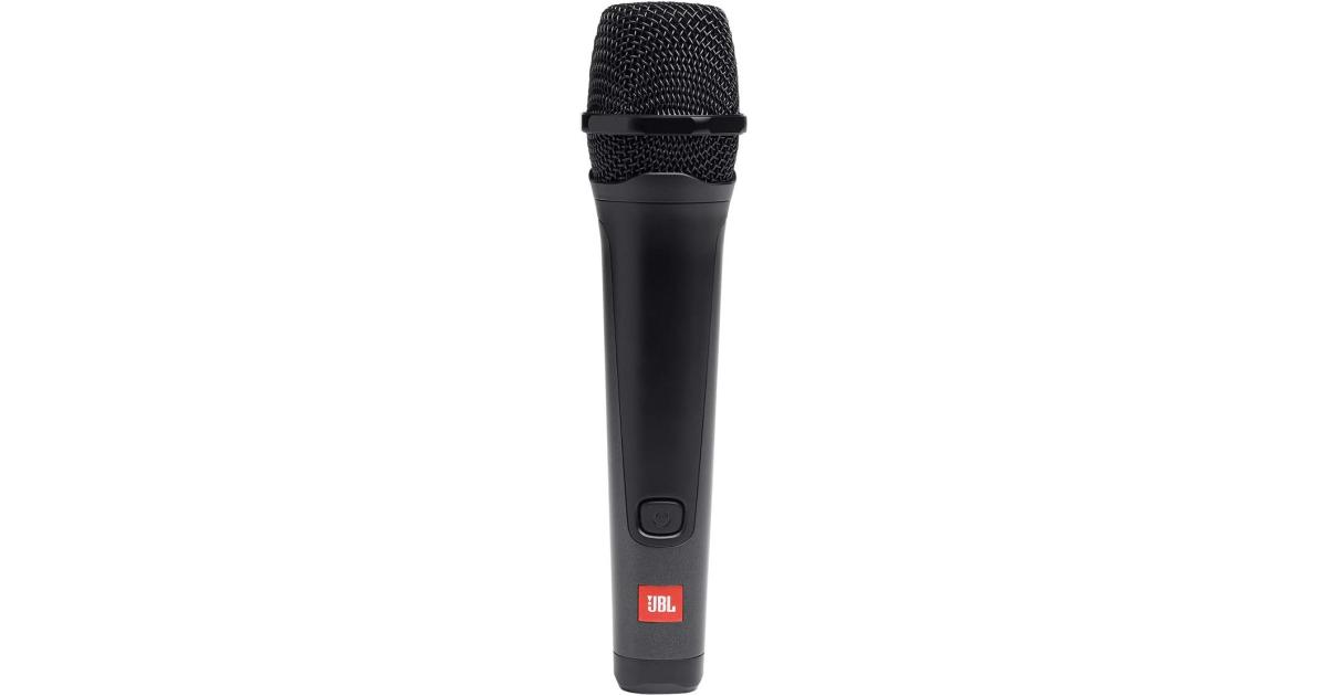 JBL PBM100 Wired Dynamic Vocal Mic, Cardioid Polar Pattern, Built-In Mesh Windscreen, Great Sound for Home Karaoke, For Use with JBL PartyBox Systems, Black