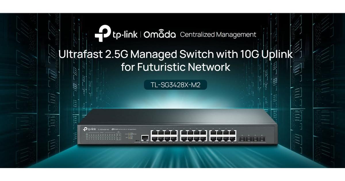 TP-Link JetStream TL-SG3428X-M2 | 24 Port Multi-Gigabit L2+ Managed Switch | 24 x 2.5 Gig Ethernet Ports, 4 x 10 Gig SFP+ Ports | 10 G Bandwidth | Support Omada SDN