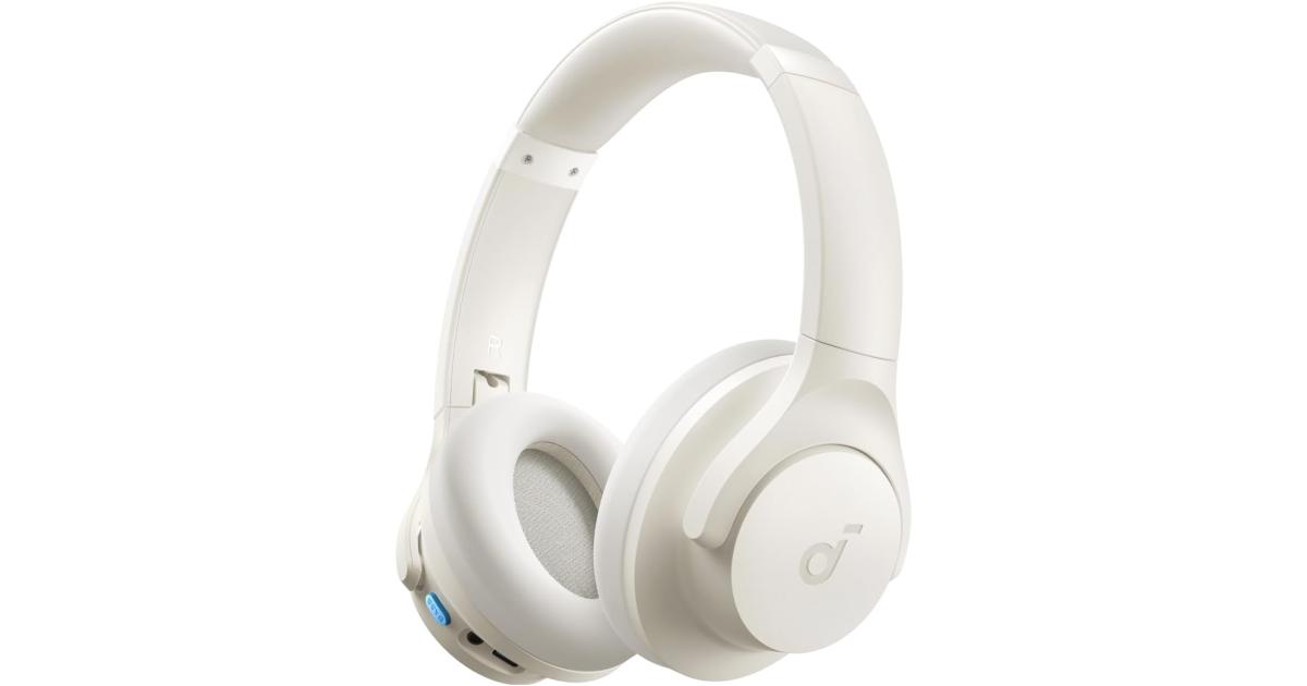 سماعات Anker Soundcore Q11i Wireless Over-Ear Bluetooth by Anker, Deep Bass, 60H Playtime, Hi-Res Audio, Detachable Ear Cushions, Multipoint Connection - White
