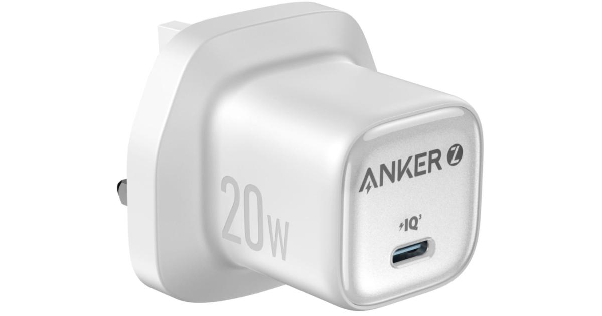 Anker Zolo Charger ICE 20W Gan Series USB-C Fast Charging Adapter For iPhone and Smartphone's - White