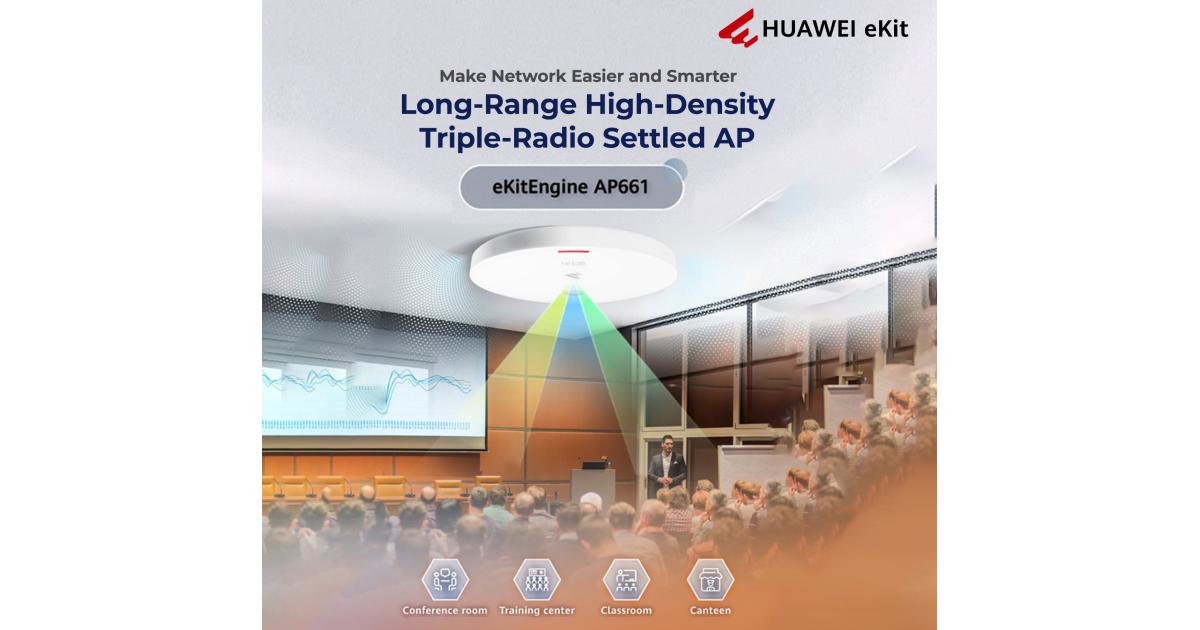 Huawei eKitEngine AP661 WIFI 6 AX6600 Ceiling Mount Dual-Band Dual Band 2.4GHz & 5GHz Access Point Built-in Smart Antennas 1x 2.5GE 1x GE PoE IN