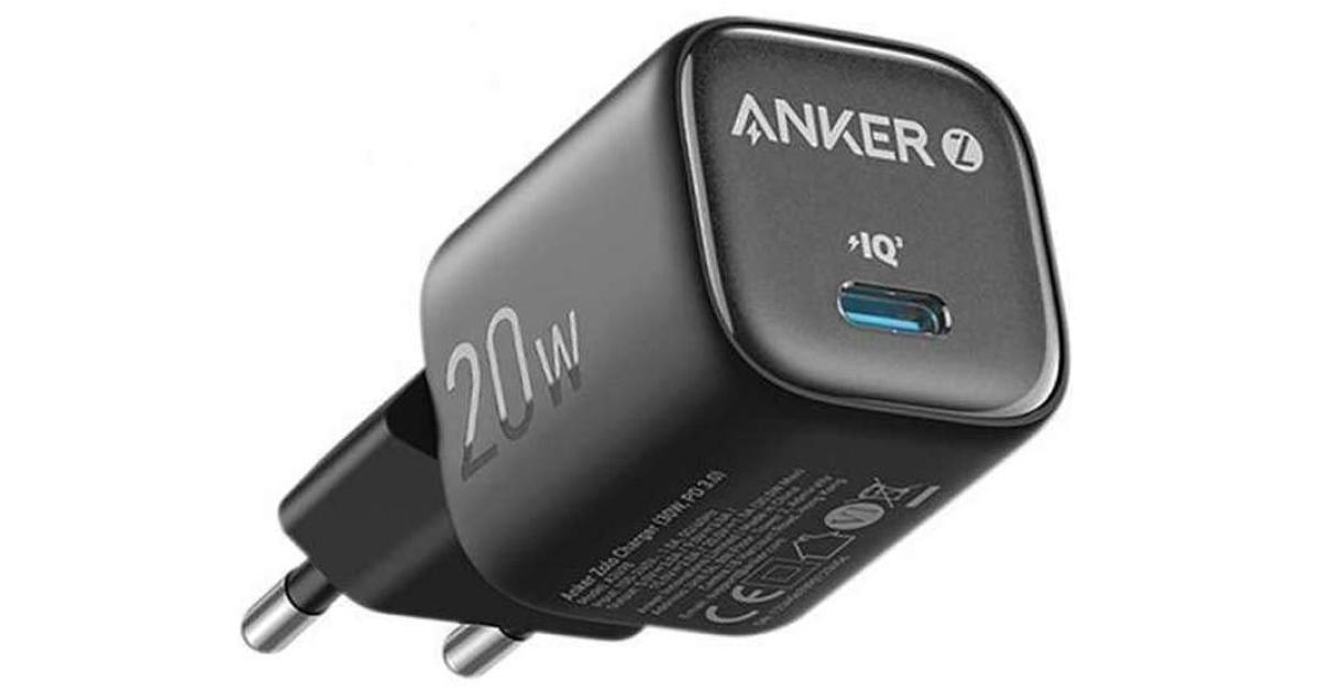 شاحن Anker Zolo 20W GaN Single-Port Fast compatible with Apple iPhone 12, iPhone 13, iPhone X, Samsung Galaxy S20 and newer, Samsung Galaxy S21 - Black