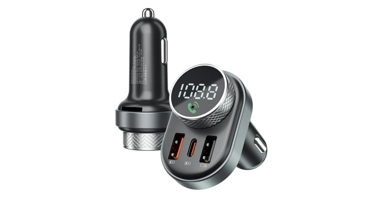 Proove Sound Link FM Transmitter + Car Charger 30W Fast Charging (PD+QC3.0) Type-C+USB - Black