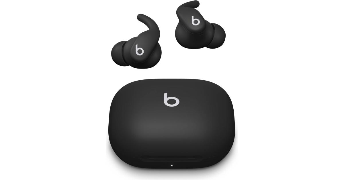 Beats Powerbeats Fit - Wireless Noise Cancelling Workout Earbuds with Secure-Fit Wingtips, Up to 30-Hour Battery Life, Sweat & Water Resistant, Apple & Android Compatible - Jet Black