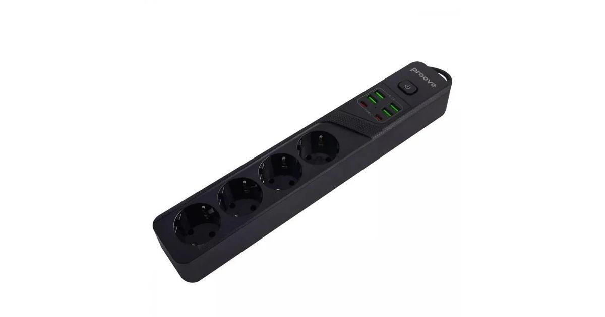Proove Power Strip Power Socket P-04 (4 sockets + 4 USB + 2 Type-C) 2М - Black