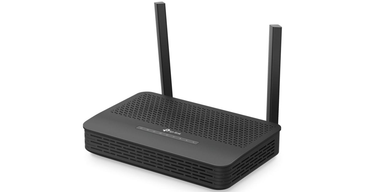 راوتر TP-Link XX530v v2 AX3000 Dual Band Wi-Fi 6 GPON that delivers up to 3 Gbps speeds with 4 high-performance antennas, Gigabit ports, VoIP support, IPTV optimization, Easy Mesh compatibility, advanced WPA3 security, and simple app-based management.