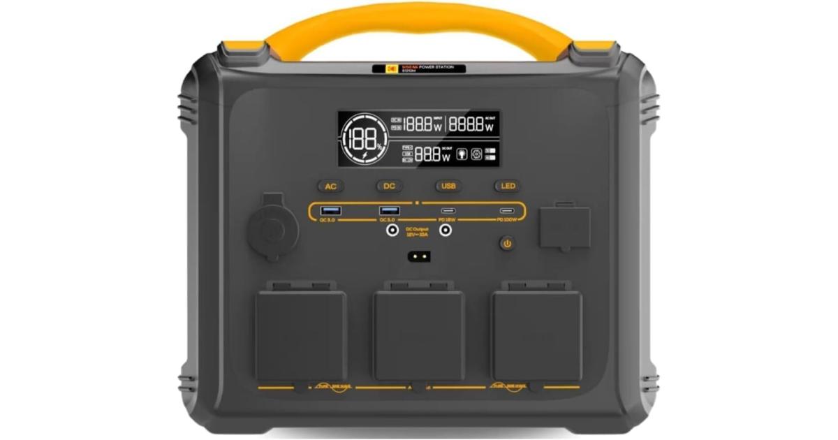 Kodak S1210 Portable Station 1102.5Wh Battery Capacity 2400W Peak Output Power 800W Solar Input Power Optimal Performance with Kodak Solar Panels
