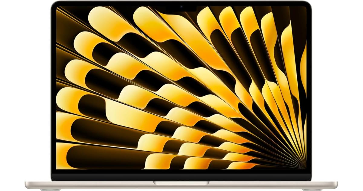 لابتوب آبل MacBook Air Apple NEW 15 (2025) Apple M4 (256GB/16GB) 10‑Core CPU & 10‑Core GPU Retina True Tone , Starlight