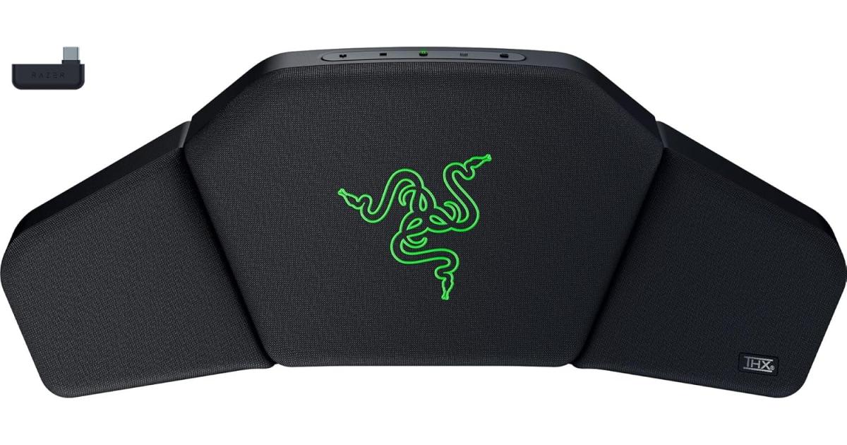 Razer Clio Wireless Speaker Head Cushion: THX Spatial Audio Enabled - Integrated Near Field Dual Speakers - Multiple Audio Setups - Two 43 mm Full Range Drivers + Aluminum Cone - Bluetooth & USB C