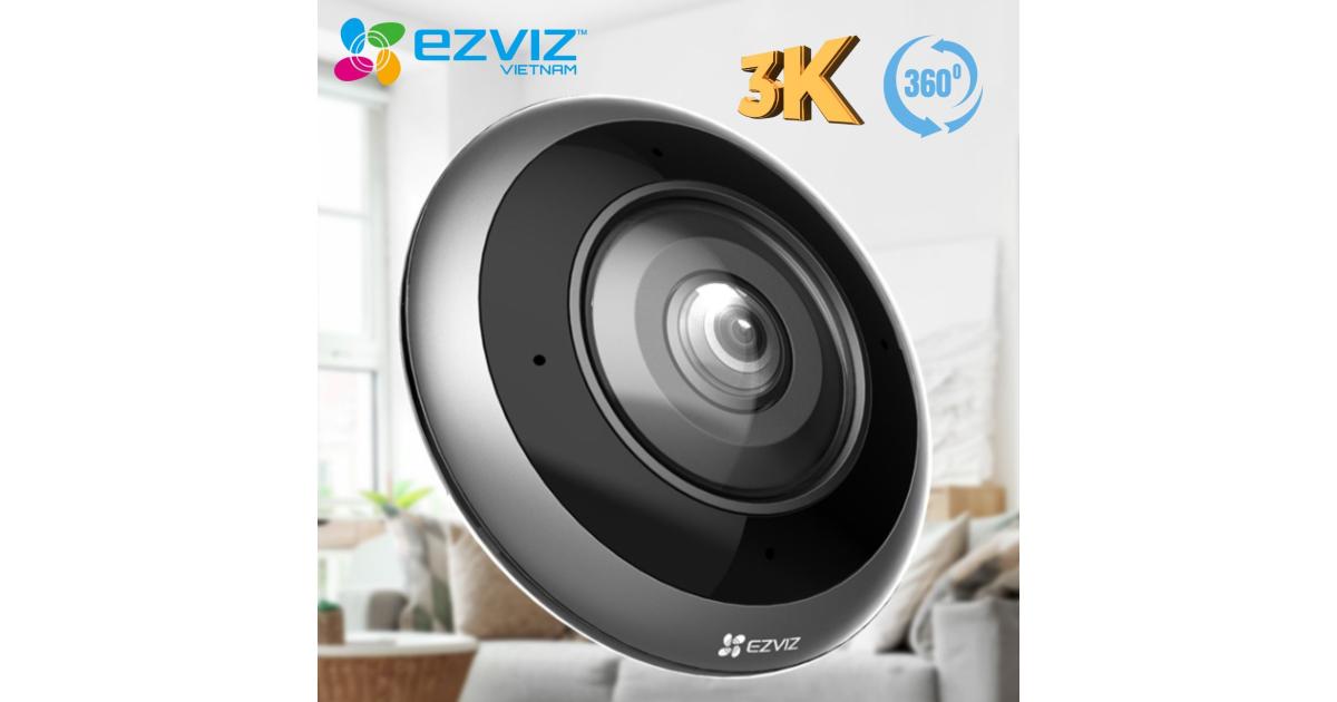 EZVIZ E4p 3K⁺ Smart Fisheye Camera – 360° Panoramic View, 6MP Ultra-HD, AI Human Detection, Dual-Band Wi-Fi & Two-Way Talk