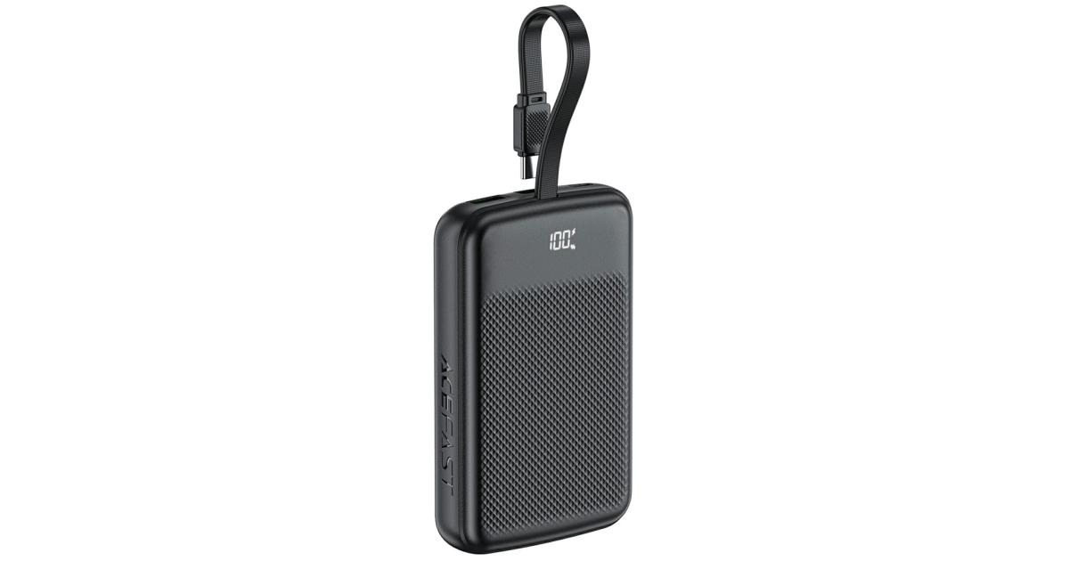 ACEFAST M13 Power Bank 10000mAh PD 22.5W Fast Charging Phone External Battery - Black