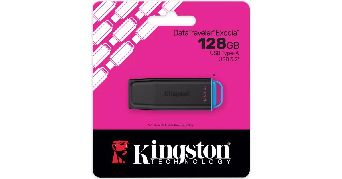 Kingston DataTraveler Exodia Onyx 128GB USB 3.2 Gen 1 Flash Drive - DTXG2/128GB