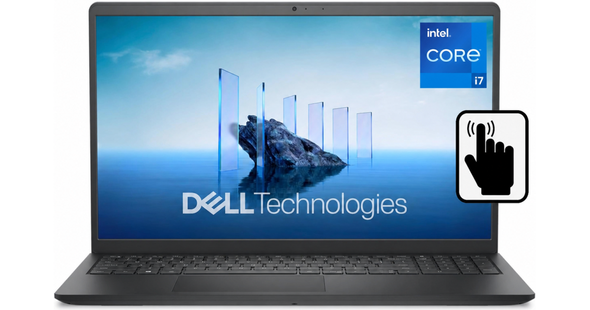 لابتوب Dell 15 DC15250 (2025) Intel Core i7 13Gen 10-Core Built For Everyday Computing w/ Touch Screen Display & Windows 11 Pre-Installed - Carbon Black