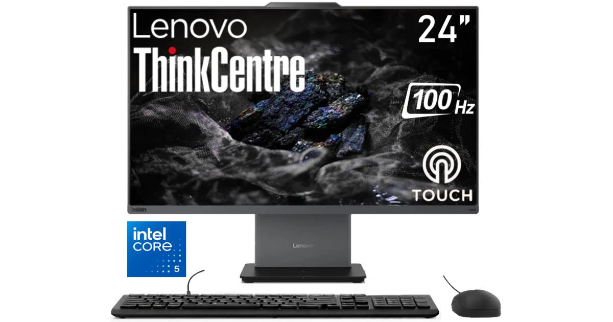 Lenovo ThinkCentre NEO 50a Gen 6 (2025) 24" All-in-One PC Intel® Ultra 5 226V 8-Cores w/ Slim, Smart & Space-Saving Designed & Touch Screen - Luna Grey