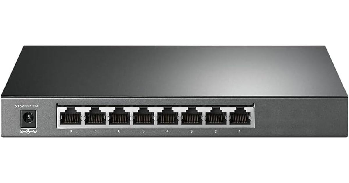 TP-Link TL-SG2008P | Omada 8 Port Gigabit Smart Managed PoE Switch | 4 PoE+ Port @62W | Omada SDN Integrated | PoE Recovery | IPv6 | Static Routing | L2/L3/L4 QoS - Black