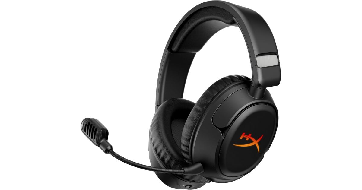 سماعة ألعاب (رأس) HyperX Cloud Flight 2 – Wireless , Customizable RGB Lighting with Removable Earcup Plates, up to 100 Hours of Battery Life, 2.4GHz & Bluetooth, Multi-Platform Compatibility - Black