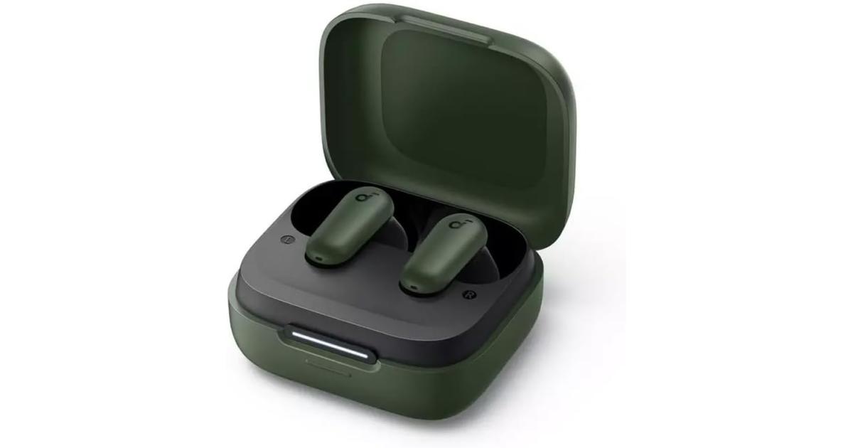 Anker Soundcore R50i NC Earbuds, Strong and Smart Noise Cancelling, Powerful Bass, 45H Playtime, 2-in-1 Case and Phone Stand, IP54, Wireless Earbuds, Bluetooth 5.4 - Green