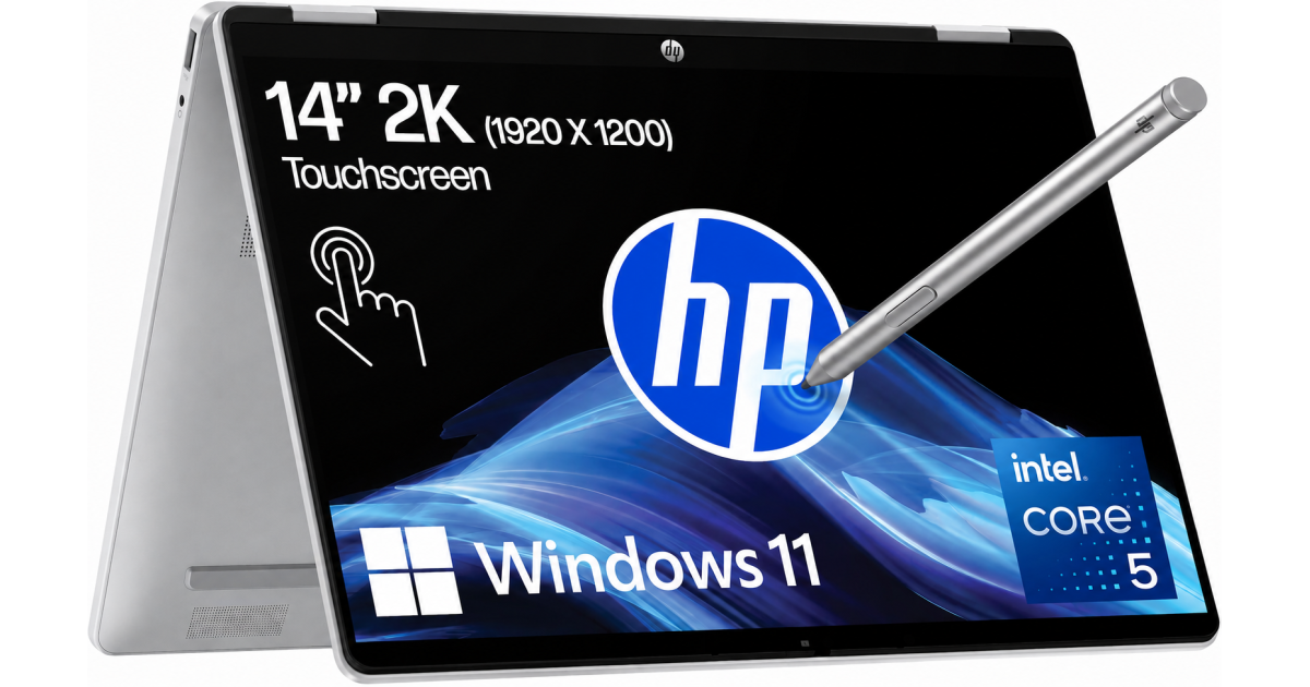 لابتوب HP OmniBook 5 Flip 14-fp0045ne 2-in-1 - Intel® Core™ 5 120U, 16GB LPDDR5, 512GB PCIe SSD, 14" FHD Touch, Windows 11 Home - D0YC1EA