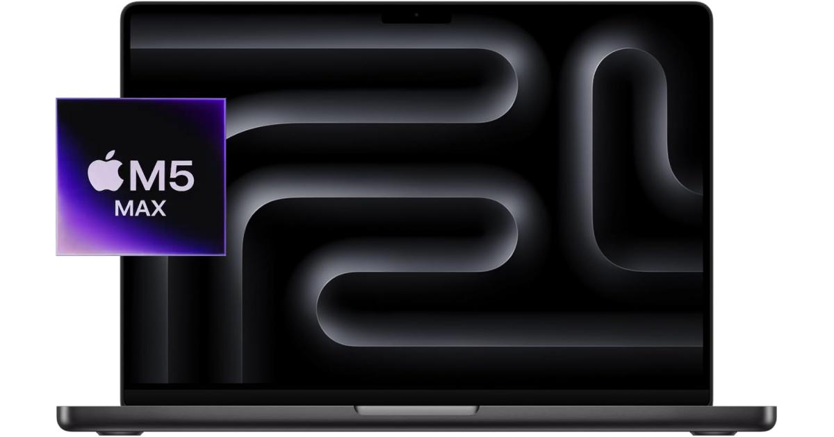 لابتوب آبل MacBook Pro Apple 16 (2026) Apple M5 MAX Chip (2TB/48GB) 18‑core CPU & 40‑core GPU Retina XDR 120Hz - Black