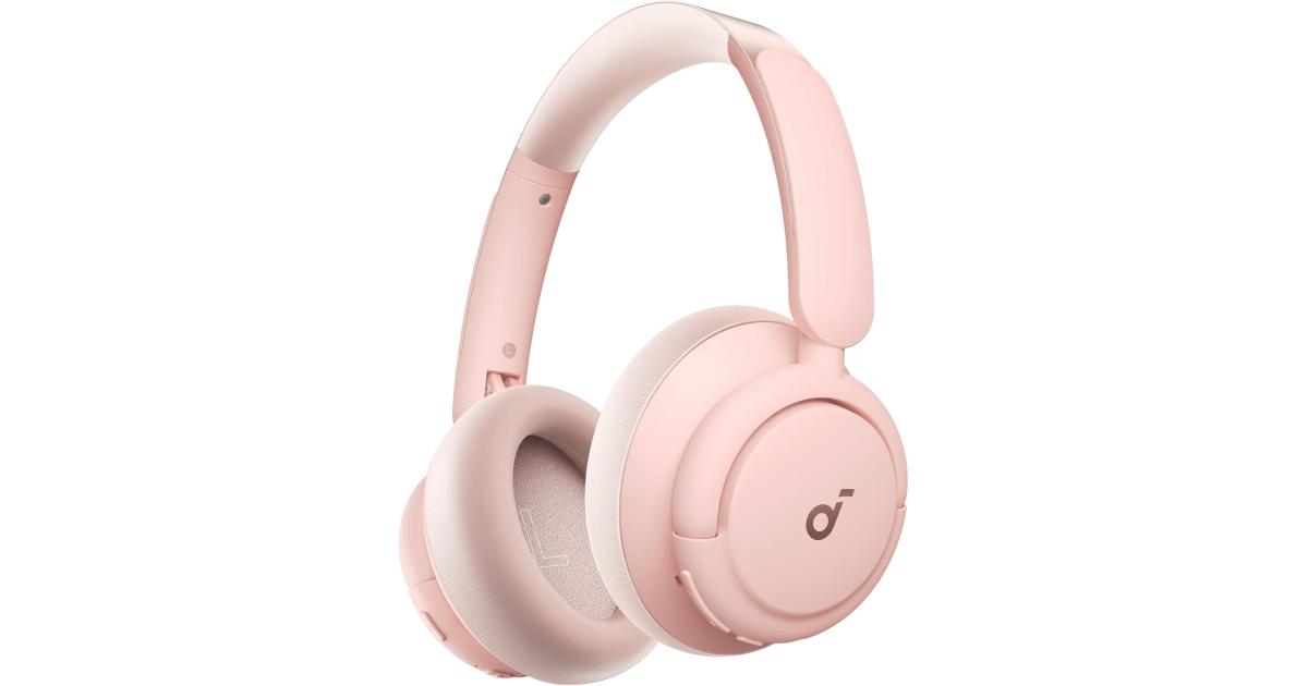 Anker soundcore Life Q30, Hybrid Active Noise Cancelling Headphones with Multiple Modes, Hi-Res Sound, Custom EQ via App, 50H Playtime, Comfortable Fit, Bluetooth, Multipoint Connection - Pink