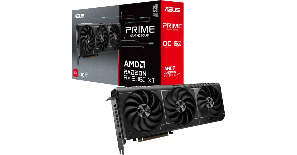 كرت شاشة ASUS Prime Radeon™ RX 9060 XT OC Edition 16GB GDDR6