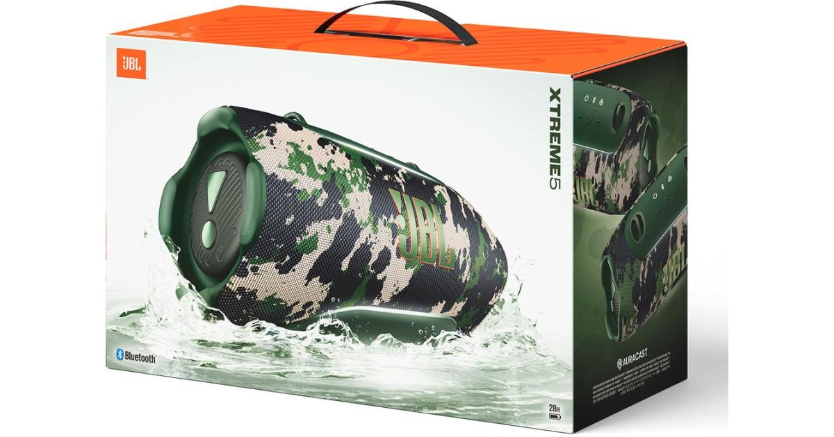 JBL Xtreme 5 - Portable Bluetooth Speaker, Up to 130W of Audio Power, IP68 Waterproof, 28 Hours of Playtime, Playtime Boost and Quick Charge - Squad