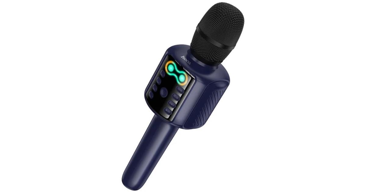 HOCO L24 Karaoke Bluetooth Microphone with Speaker- Blue