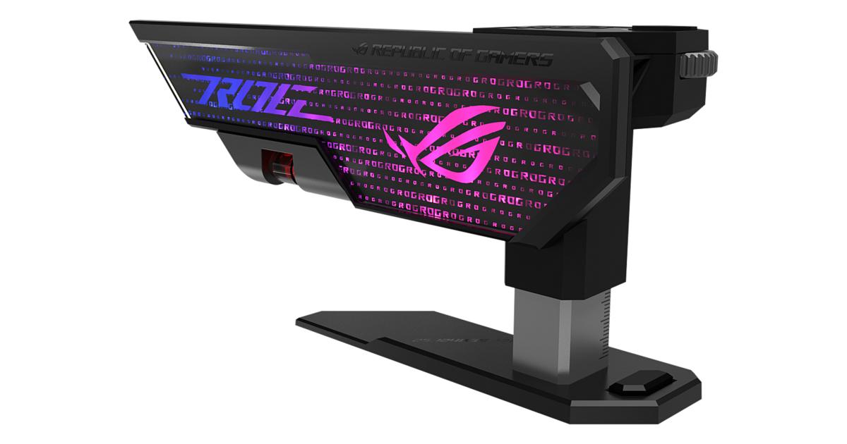 كرت شاشة Asus XH01 ROG Herculx Holder Toolless Mount Zinc Alloy Structure Height Adjustable