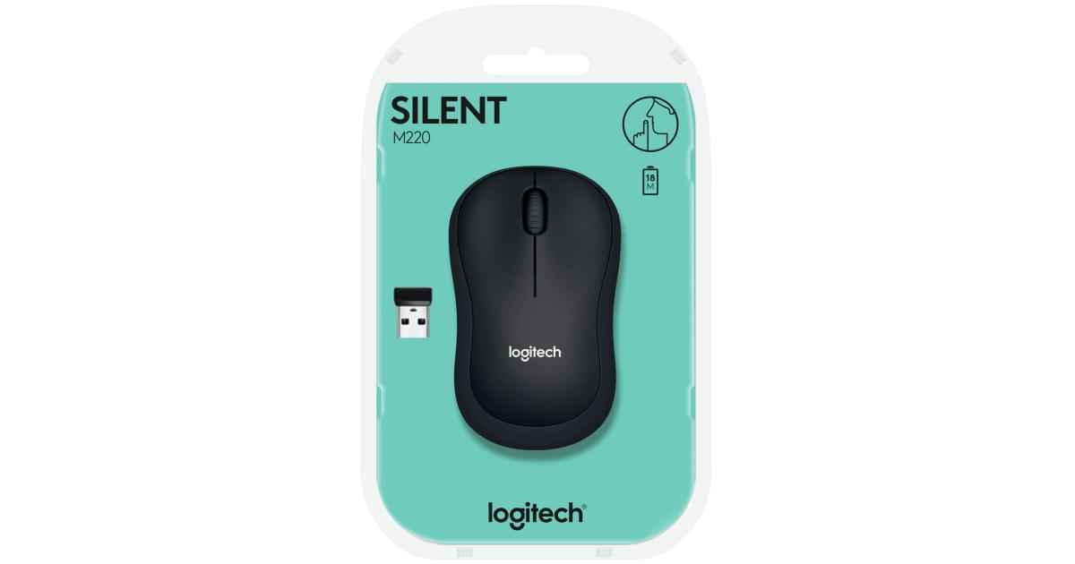 ماوس Logitech M220 Silent Wireless Mobile 18-Month Battery Life & Auto Sleep - CHARCOAL