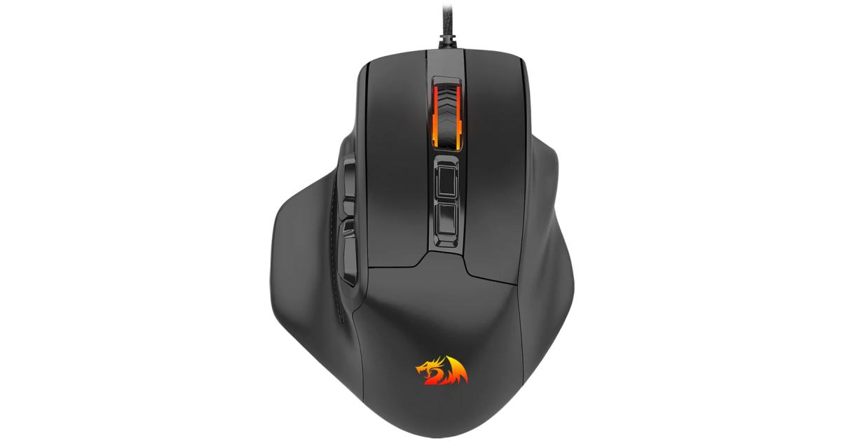ماوس ألعاب لاسلكي Redragon M806 , 7 Programmable Buttons Wired RGB Gamer Mouse w/ 3-Mode Connection, BT & 2.4G Wireless, Ergonomic Natural Grip Build, Software Supports & Backlit