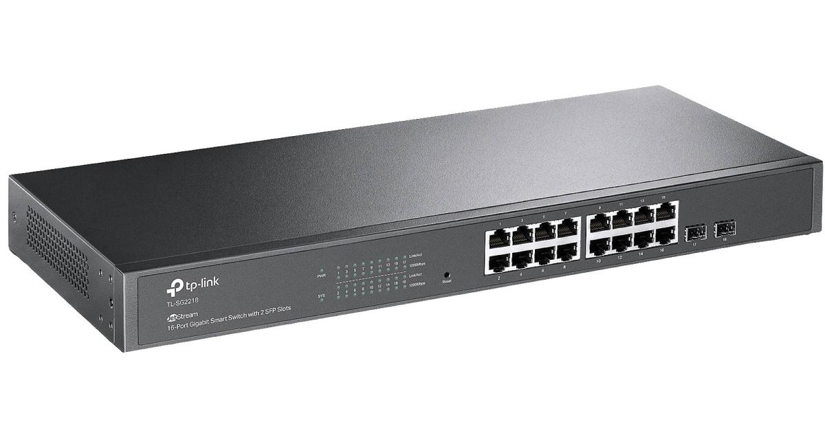 TP-Link JetStream TL-SG2218 16 Port Gigabit Smart Managed Switch 2 SFP Slots Omada SDN IntegratedL2/L3/L4 QoS