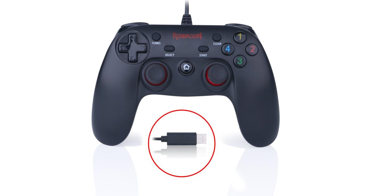 REDRAGON SATURN G807 Wired PC Game Controller Joystick Dual Vibration Saturn For PC,PS3,Playstation,Android