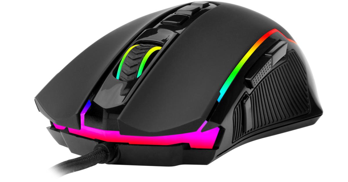 ماوس ألعاب Redragon M910 RANGER Wired with RGB Backlit, 8000 DPI Adjustable, Mouse with 9 Programmable Macro Buttons & Fire Button, Software Supports DIY Keybinds