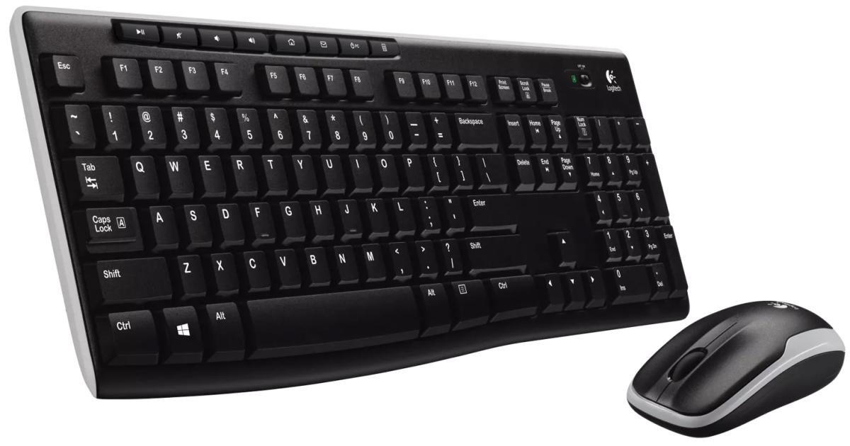 Logitech MK270 Wireless Keyboard and Mouse Combo Arabic / English Layout (Black)