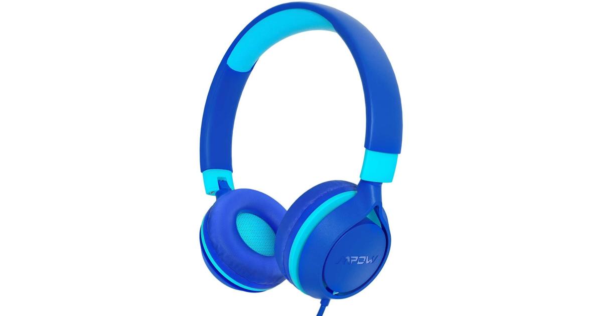Mpow CHE1 Kids Wired For Kids Volume Limit 94dB Foldable For Cellphones, Tablets, PC - Blue