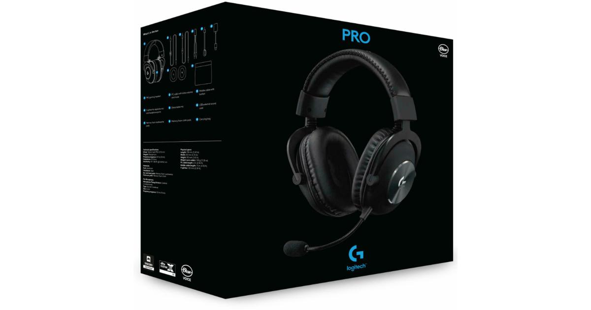 Logitech G PRO X Gaming Headset 2Gen Blue Voice DTS Headphone 7.1 For PC, Xbox & PS - Black
