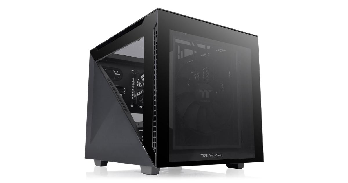 كيس كمبيوتر Thermaltake Divider 200 Air Micro-ATX Tempered Glass - Black Edition