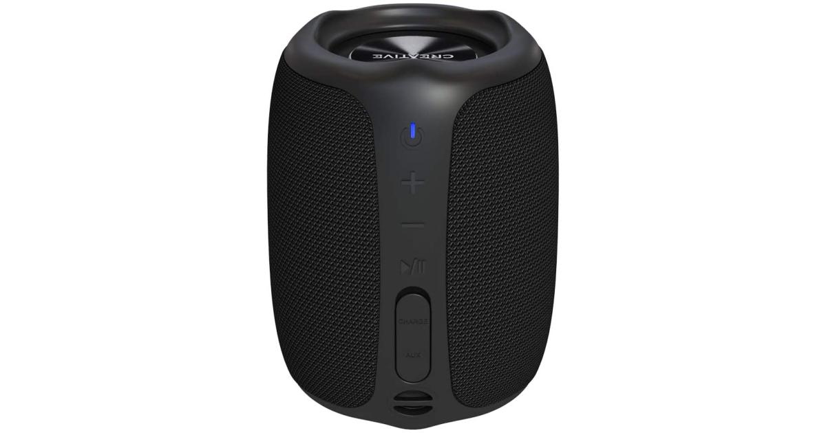 Creative Muvo Play Portable Bluetooth 5.0 Speaker IPX7 Waterproof Up to 10 Hours of Battery Life with Siri & Google Assistant - Black