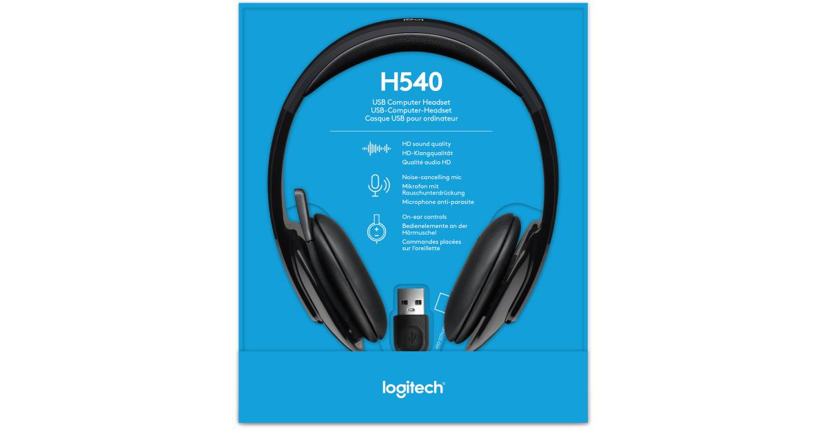 سماعة رأس Logitech H540 High-Performance USB For Windows & Mac , Skype Certified
