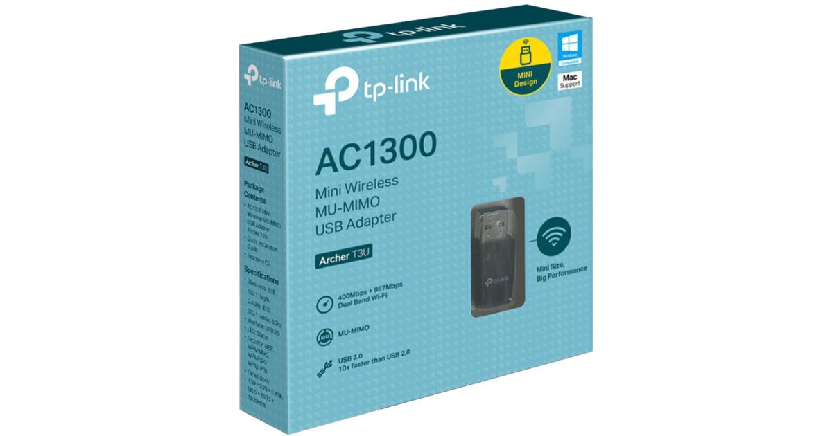 TP-Link Archer T3U AC1300 USB 3.0 Dual Band 5 GHz Wireless Dongle