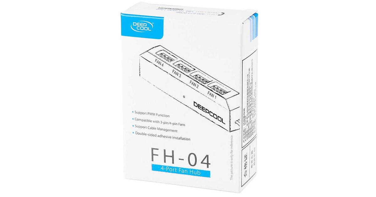 DeepCool Fan Hub Control 4PWM Fan Speed Supports Fan 3Pin/4Pin